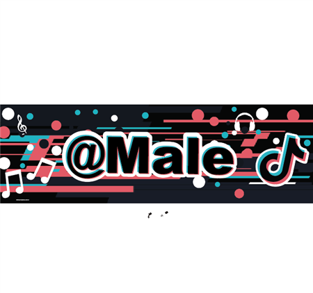 Banner de papel Tik Tok Pers.